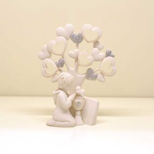 Soggetto per comunione ragazzo decorato con glitter