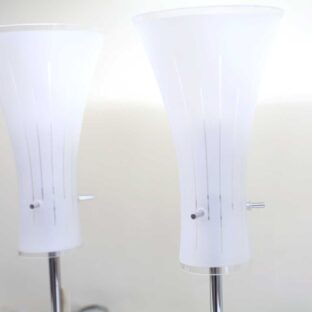 Coppia lampade abat jour con paralume satinato Coppia lampade abat jour con paralume satinato