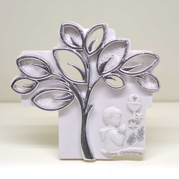 Bomboniera quadretto comunione bambino con albero della vita Bomboniera quadretto comunione bambino con albero della vita