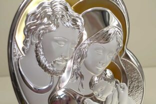 Capezzale Sacra Famiglia con decorazione oro Capezzale Sacra Famiglia con decorazione oro