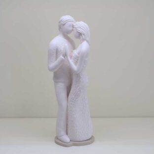 Scultura "Sogno Innamorati" ME1639/3 stilizzata bianco matt