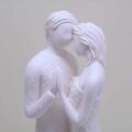 Scultura "Sogno Innamorati" ME1639/3 stilizzata bianco matt