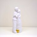 Statuina sposi satinata e finitura grezza