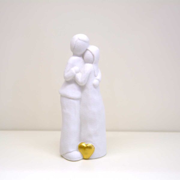 Statuina sposi satinata e finitura grezza Statuina sposi satinata e finitura grezza
