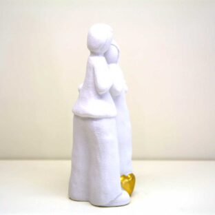 Statuina sposi satinata e finitura grezza Statuina sposi satinata e finitura grezza