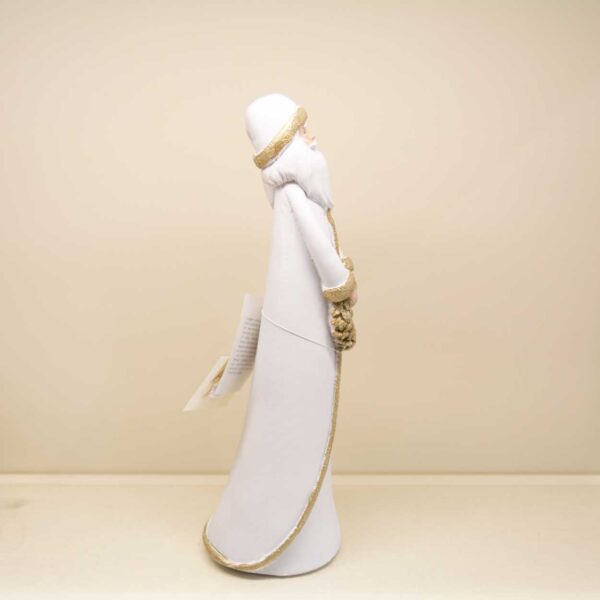 Babbo Natale decoro bianco e oro Babbo Natale decoro bianco e oro
