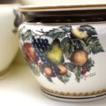 Porta piante decoro frutta in ceramica abruzzese