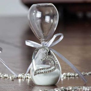 Clessidra con cuori strass