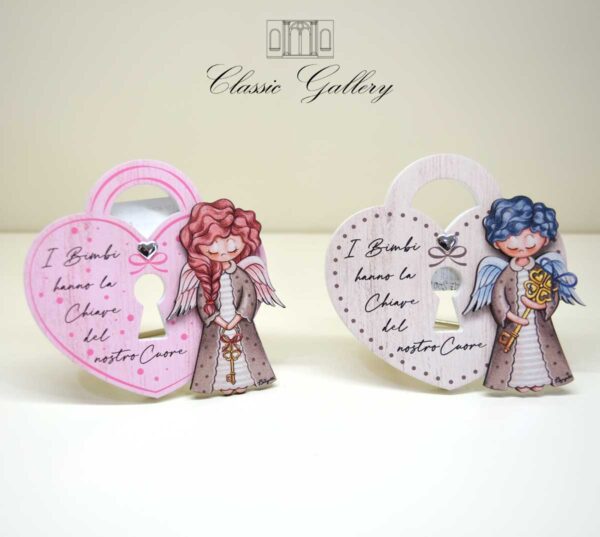 Quadretto angelo con frase "I bimbi hanno la chiave del nostro cuore" Quadretto angelo con frase "I bimbi hanno la chiave del nostro cuore"