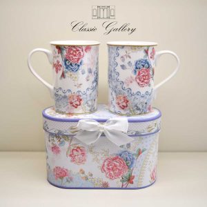 Confezione 2 tazze mug decoro Camelia