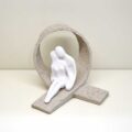 Figura Coppia Innamorati vortice color nocciola