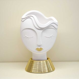 Vaso Testa Donna decoro oro Vaso Testa Donna decoro oro