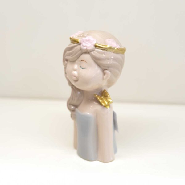 Figurina mezzo busto Ragazza con farfalla Figurina mezzo busto Ragazza con farfalla