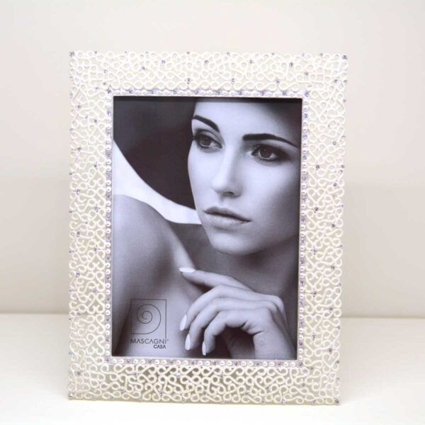 Cornice Portafoto Traforato e Cristalli Swarovski Cornice Portafoto Traforato e Cristalli Swarovski