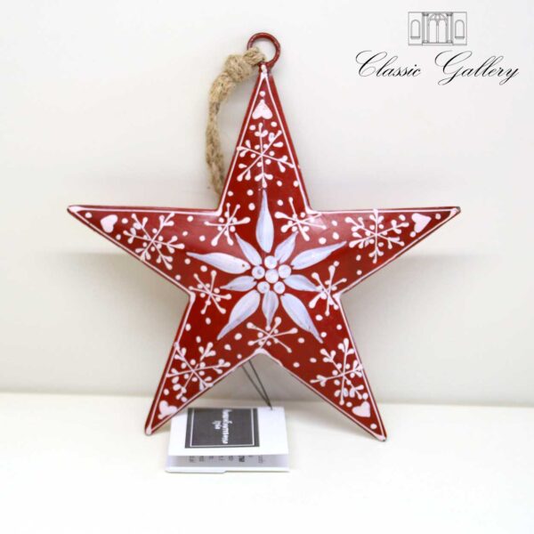 Stella Da Appendere 17 cm Christmas Tin Tin Stella Da Appendere 17 cm Christmas Tin Tin