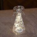 Angelo Decorato Argento e Luci al Led