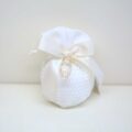 Sacchetto In Tessuto Portaconfetti Con Calice Comunione Smaltato e Swarovski