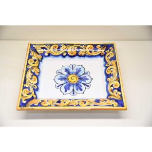 Svuotatasche Rettangolare colore blu e ocra
