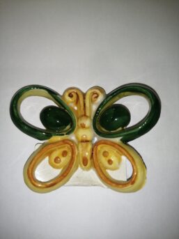 Farfalla in Ceramica Decorata a Mano