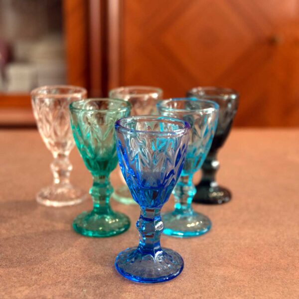 Set 6 Calici Liquore Colori Assortiti "Prisma Ocean" Set 6 Calici Liquore Colori Assortiti "Prisma Ocean"