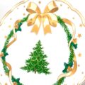 Piatto Torta Con Paletta “Gold Christmas”