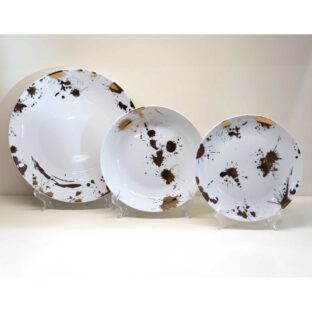 Servizio Di Piatti 18 Pezzi Cannella Oro