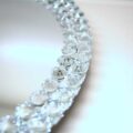 Vassoio Rotondo a specchio con applicazione Swarovski