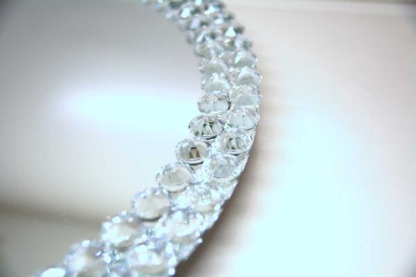 Vassoio Rotondo a specchio con applicazione Swarovski Vassoio Rotondo a specchio con applicazione Swarovski