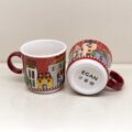 Set 2 Tazzine Paese Mio Rosso