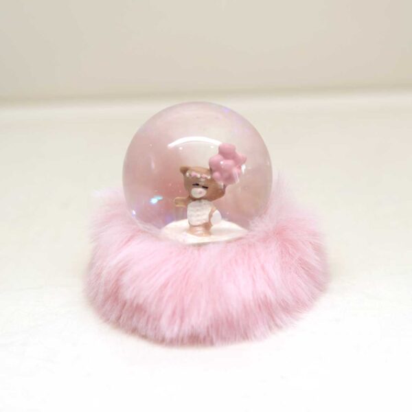 Globo Orsetto Rosa Vetro e Peluche Globo Orsetto Rosa Vetro e Peluche