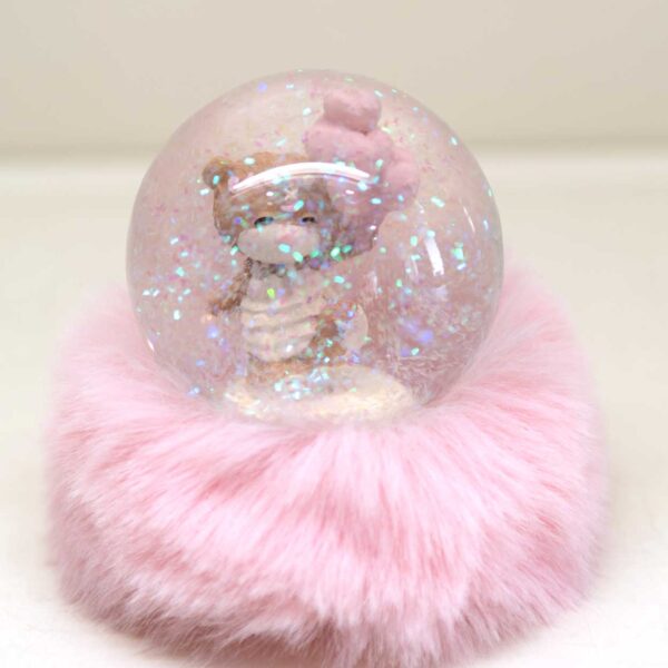 Globo Orsetto Rosa Vetro e Peluche Globo Orsetto Rosa Vetro e Peluche