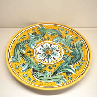 Piatto Rotondo Decoro "Ornato Verde"