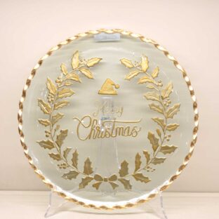 Piatto Natalizio “Merry Christmas” Oro
