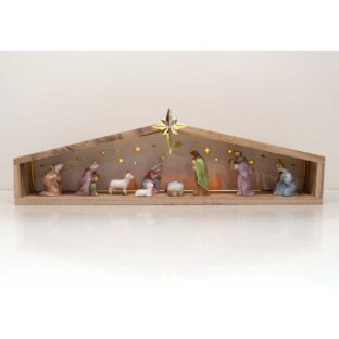 Presepe in Capanna con Luci al Led