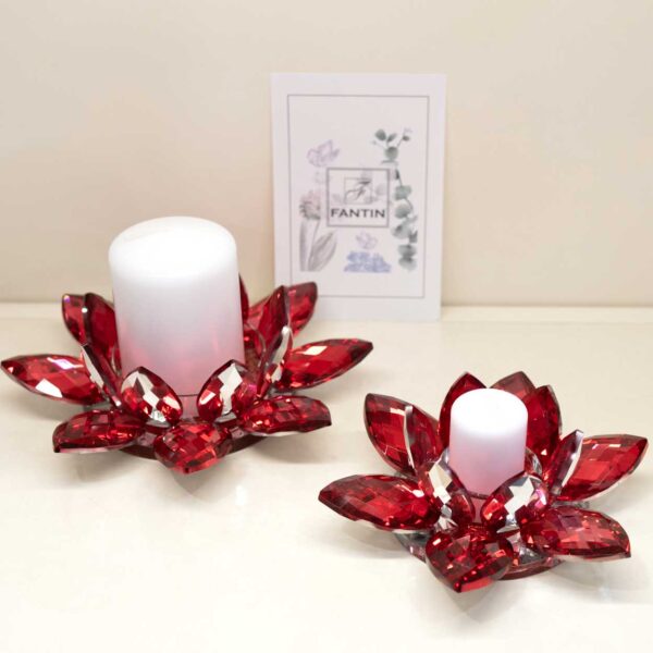 Candeliere Swarovsky "Loto Rosso" Candeliere Swarovsky "Loto Rosso"