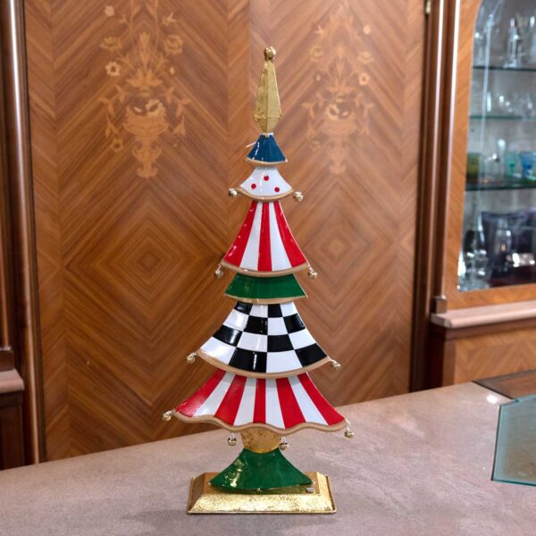 Albero di Natale in Metallo Decorato Albero di Natale in Metallo Decorato