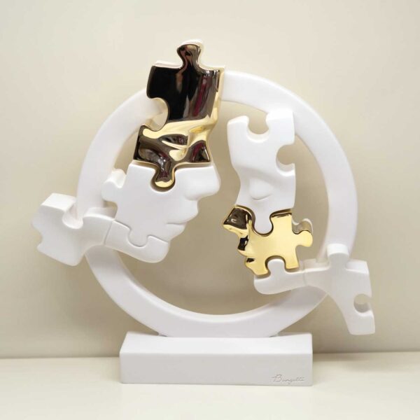 Visi Puzzle Cerchio "Bianco - Oro" Visi Puzzle Cerchio "Bianco - Oro"
