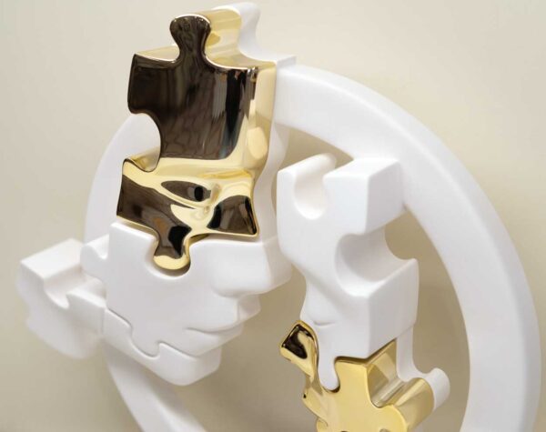 Visi Puzzle Cerchio "Bianco - Oro" Visi Puzzle Cerchio "Bianco - Oro"