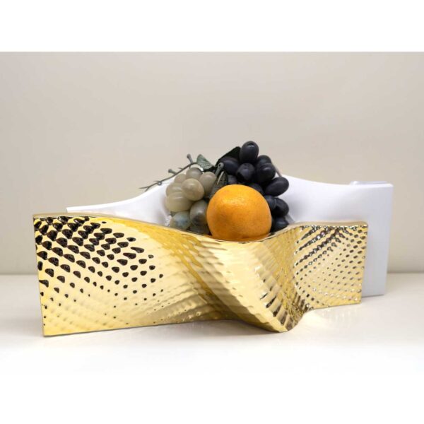 Centro Tavola "Ophis" Bianco-Oro Centro Tavola "Ophis" Bianco-Oro