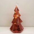 Albero in Vetro Rosso con Luci al Led