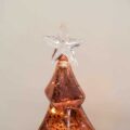 Albero in Vetro Rosso con Luci al Led