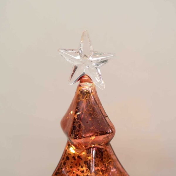 Albero in Vetro Rosso con Luci al Led Albero in Vetro Rosso con Luci al Led
