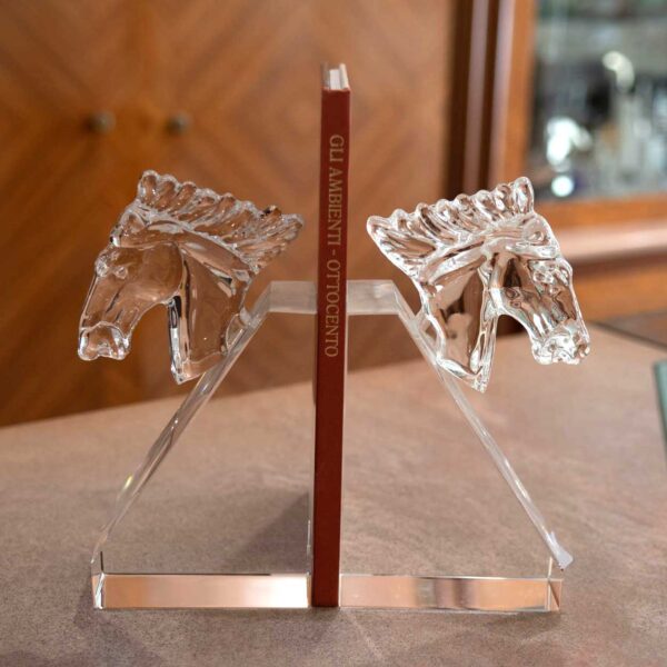 Set 2 Fermalibro in Cristallo "Horse" Set 2 Fermalibro in Cristallo "Horse"